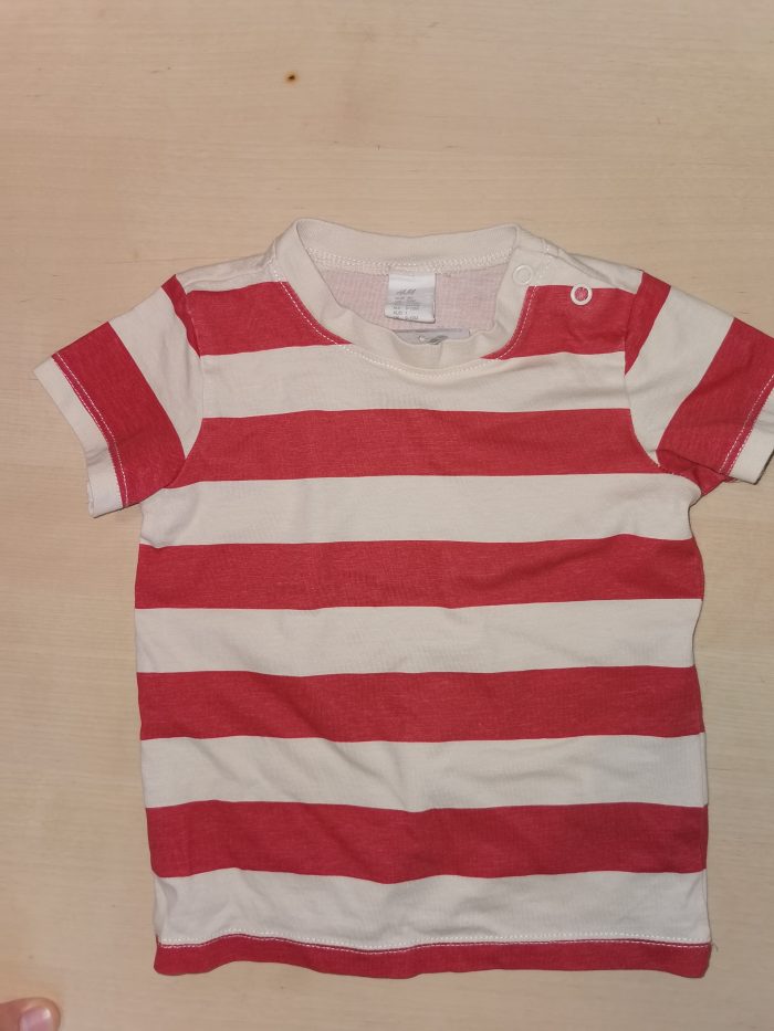 Tricou Copii Alb-rosu marime 80